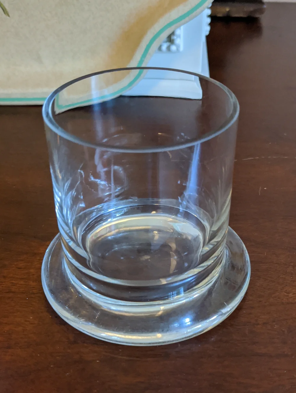 Vintage Floral Etched Glass Water Pitcher With Lid 7 Inches Tall